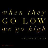Michelle Obama When They Go Low We Go High Top Barack Cooling Performance Long Sleeve Crew