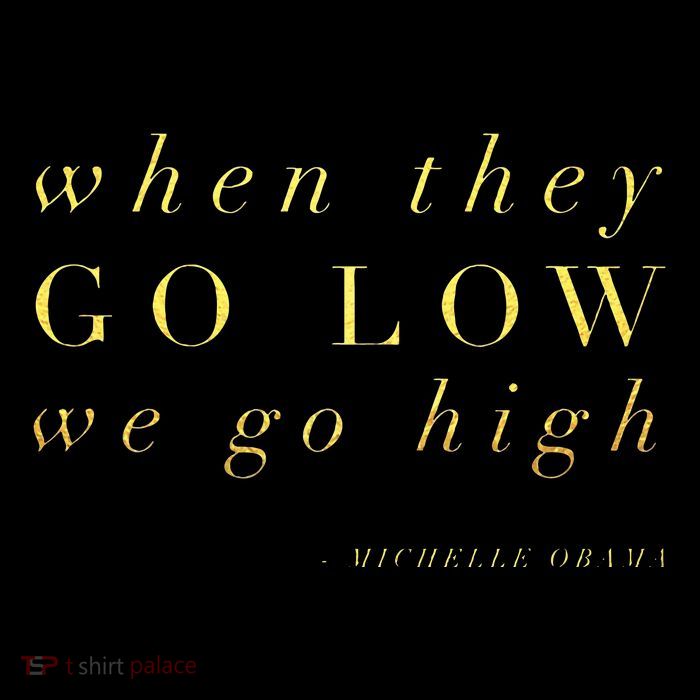 Michelle Obama When They Go Low We Go High Top Barack Zip Tote Bag