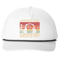 Music On World Off Music Lovers Musician Outfit EDM Music DJ Snapback Five-Panel Rope Hat