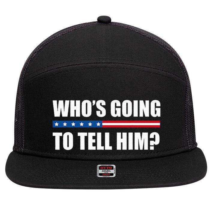 Michelle Obama WhoS Going To Tell Him 7 Panel Mesh Trucker Snapback Hat