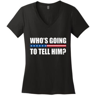Michelle Obama WhoS Going To Tell Him Women's V-Neck T-Shirt
