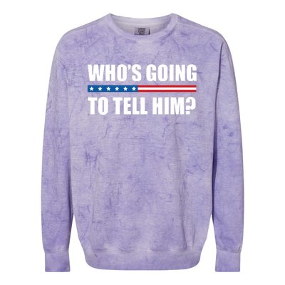 Michelle Obama Whos Going To Tell Him Funny Black Jobs Colorblast Crewneck Sweatshirt