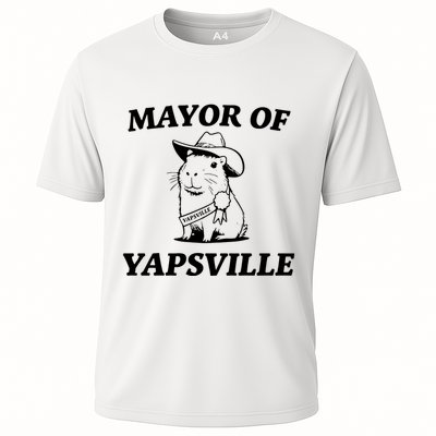 Mayor Of Yapsville Capybara Yap Meme Funny Yapping Cowboy Cooling Performance Crew T-Shirt