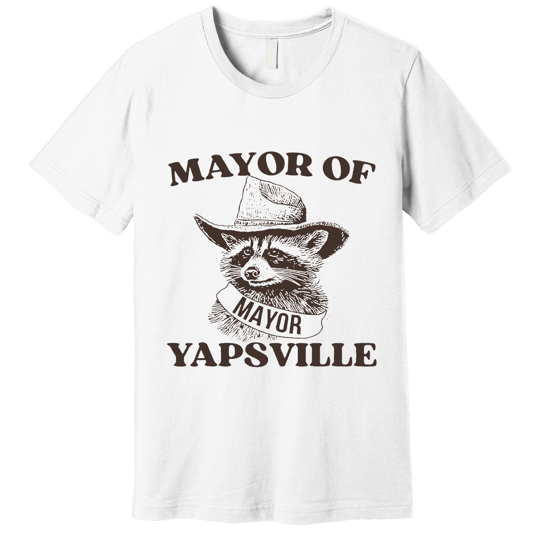 Mayor Of Yapsville Retro Racoons Western Hats Premium T-Shirt