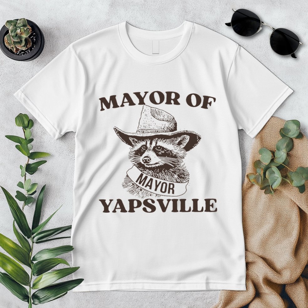 Mayor Of Yapsville Retro Racoons Western Hats Premium T-Shirt