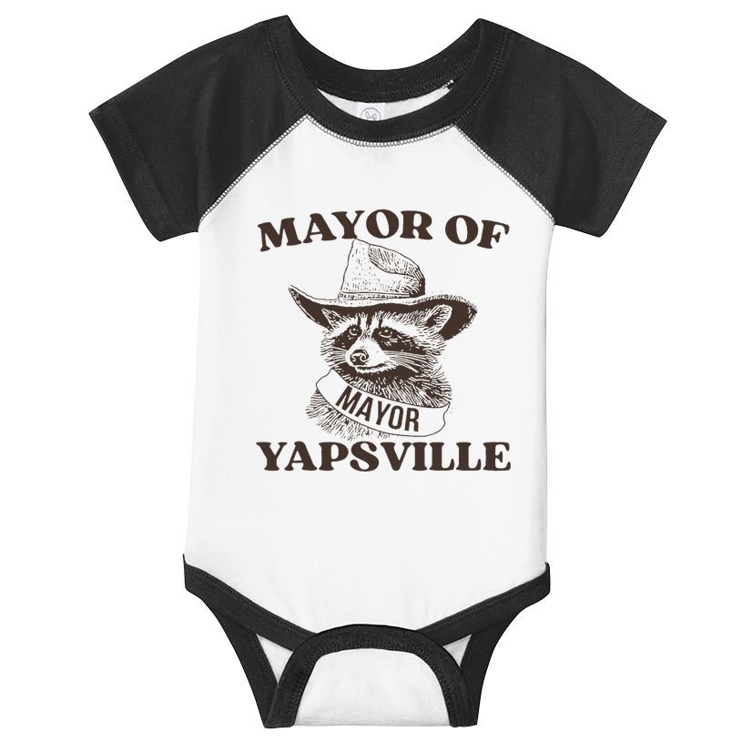 Mayor Of Yapsville Retro Racoons Western Hats Infant Baby Jersey Bodysuit