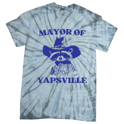 Mayor Of Yapsville Retro Racoons Western Hats Tie-Dye T-Shirt