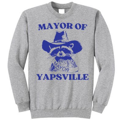 Mayor Of Yapsville Retro Racoons Western Hats Tall Sweatshirt