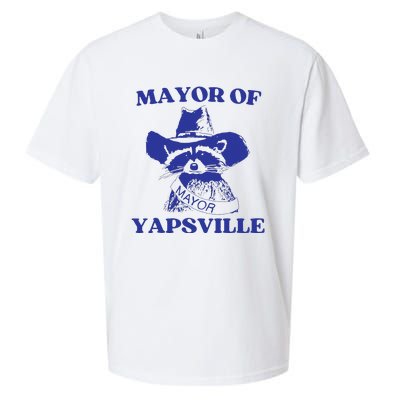 Mayor Of Yapsville Retro Racoons Western Hats Sueded Cloud Jersey T-Shirt