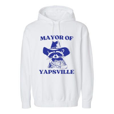 Mayor Of Yapsville Retro Racoons Western Hats Garment-Dyed Fleece Hoodie