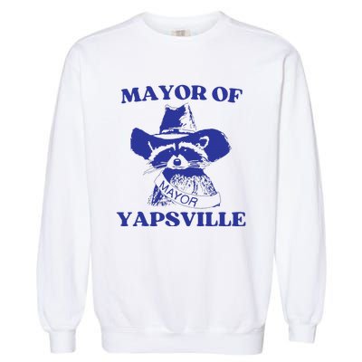 Mayor Of Yapsville Retro Racoons Western Hats Garment-Dyed Sweatshirt