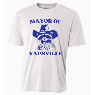 Mayor Of Yapsville Retro Racoons Western Hats Cooling Performance Crew T-Shirt