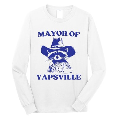 Mayor Of Yapsville Retro Racoons Western Hats Long Sleeve Shirt