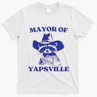 Mayor Of Yapsville Retro Racoons Western Hats T-Shirt