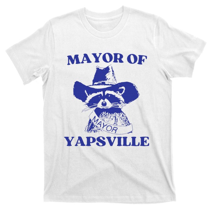 Mayor Of Yapsville Retro Racoons Western Hats T-Shirt