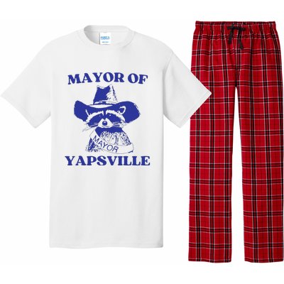 Mayor Of Yapsville Retro Racoons Western Hats Pajama Set