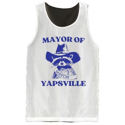 Mayor Of Yapsville Retro Racoons Western Hats Mesh Reversible Basketball Jersey Tank