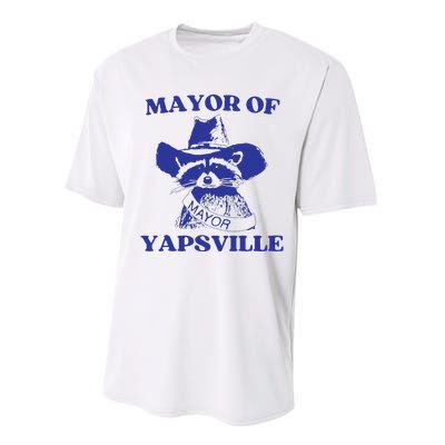 Mayor Of Yapsville Retro Racoons Western Hats Performance Sprint T-Shirt