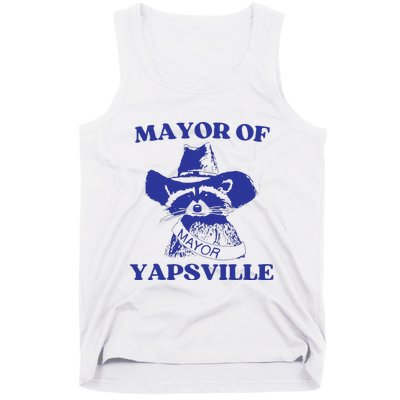 Mayor Of Yapsville Retro Racoons Western Hats Tank Top