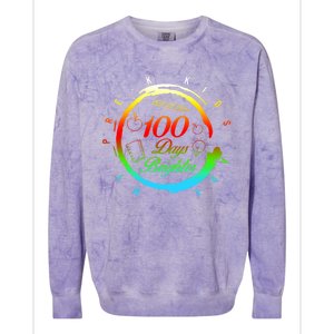 My Pregiftk 100 Days Of School Brighter Teacher Student Gift Colorblast Crewneck Sweatshirt