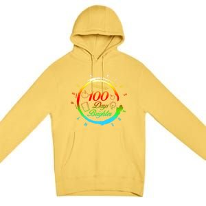 My Pregiftk 100 Days Of School Brighter Teacher Student Gift Premium Pullover Hoodie