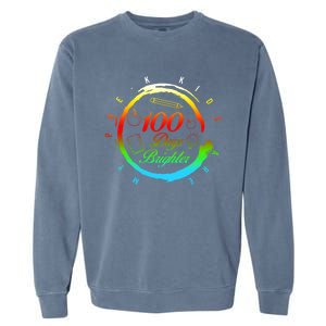 My Pregiftk 100 Days Of School Brighter Teacher Student Gift Garment-Dyed Sweatshirt