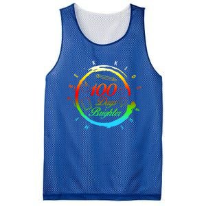 My Pregiftk 100 Days Of School Brighter Teacher Student Gift Mesh Reversible Basketball Jersey Tank