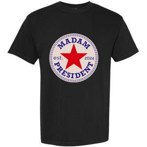 Madam President 2024 Funny Kamala Harris Star Garment-Dyed Heavyweight T-Shirt