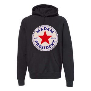 Madam President 2024 Funny Kamala Harris Star Premium Hoodie