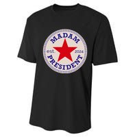 Madam President 2024 Funny Kamala Harris Star Performance Sprint T-Shirt