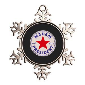 Madam President 2024 Funny Kamala Harris Star Metallic Star Ornament