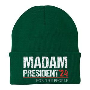 Madam President 2024 Feminist Women Vice President Knit Cap Winter Beanie