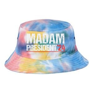 Madam President 2024 Feminist Women Vice President Tie Dye Newport Bucket Hat