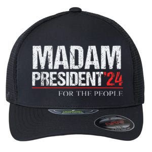 Madam President 2024 Feminist Women Vice President Flexfit Unipanel Trucker Cap