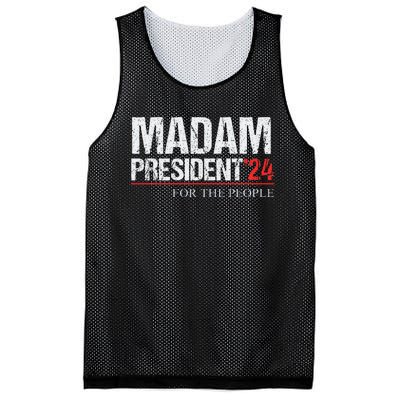 Madam President 2024 Feminist Women Vice President Mesh Reversible Basketball Jersey Tank