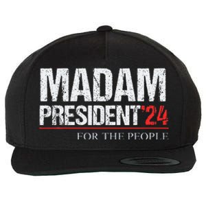 Madam President 2024 Feminist Women Vice President Wool Snapback Cap