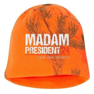 Madam President 2024 Feminist Women Vice President Kati - Camo Knit Beanie