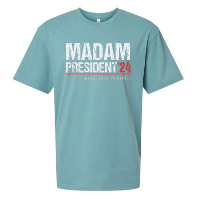 Madam President 2024 Feminist Women Vice President Sueded Cloud Jersey T-Shirt