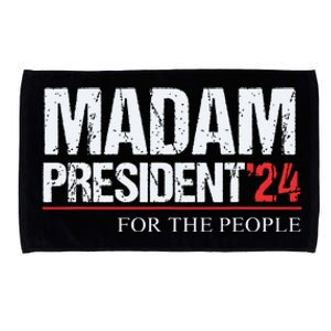 Madam President 2024 Feminist Women Vice President Microfiber Hand Towel