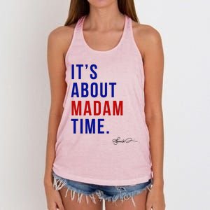 Madam President 2024 ItS About Madam Time Gift Women's Knotted Racerback Tank