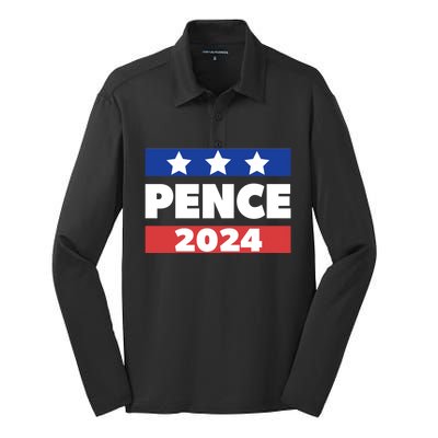 Mike Pence 2024 American Presidential Election 2024 USA Silk Touch Performance Long Sleeve Polo