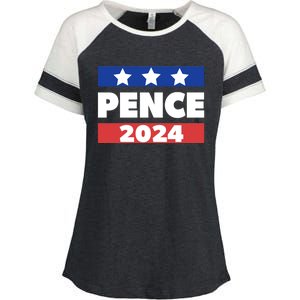 Mike Pence 2024 American Presidential Election 2024 USA Enza Ladies Jersey Colorblock Tee