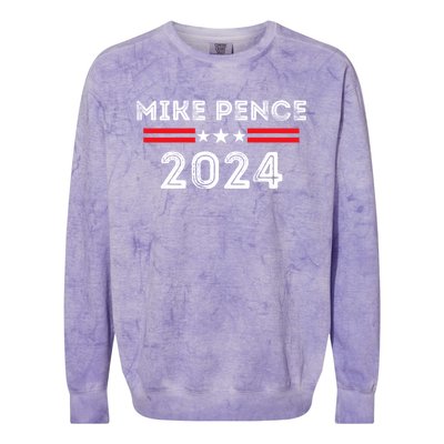 Mike Pence 2024 For President Mike Pence 2024 Colorblast Crewneck Sweatshirt