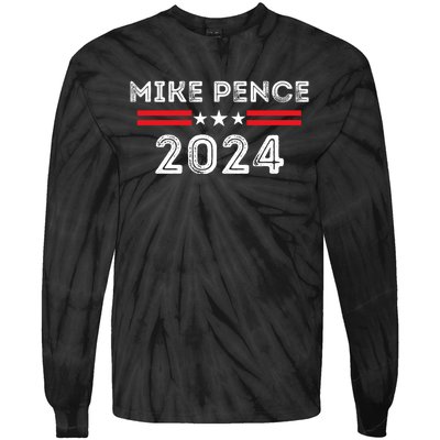 Mike Pence 2024 For President Mike Pence 2024 Tie-Dye Long Sleeve Shirt