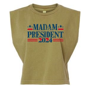 Madam President 2024 Kamala Harris Usa Election 2024 Gift Garment-Dyed Women's Muscle Tee