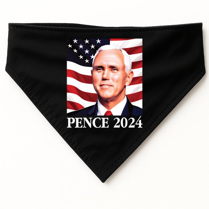 Mike Pence 2024 Presidential Portrait USA-Made Doggie Bandana