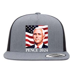 Mike Pence 2024 Presidential Portrait Flat Bill Trucker Hat