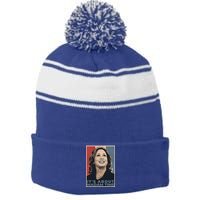 Madam President 2024 ItS About Madam Time Gift Stripe Pom Pom Beanie