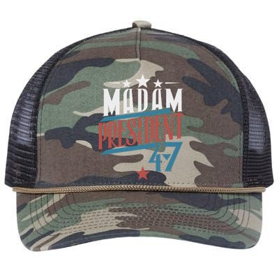 Madam President 2024 Cool Gift Retro Rope Trucker Hat Cap