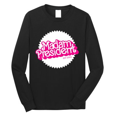 Madam President 2024 Funny Cute Kamala Harris Long Sleeve Shirt